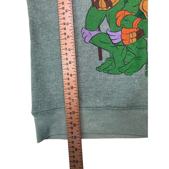 Teenage Mutant Ninja Turtles Green Graphic Hoodie Sweatshirt Women’s Small - Picture 6 of 7